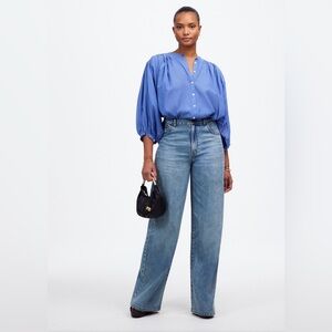 Madewell Curvy super wide-leg jeans in billings wash: airy denim edition